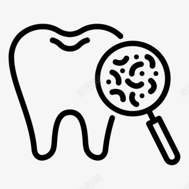 有关牙齿细菌分析分析牙科图标