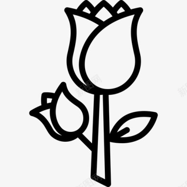 玫瑰花蔷薇图标
