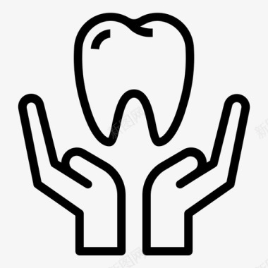 小牙齿保存牙齿牙齿牙医图标