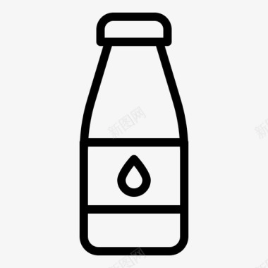 质感饮料瓶牛奶饮料瓶子图标