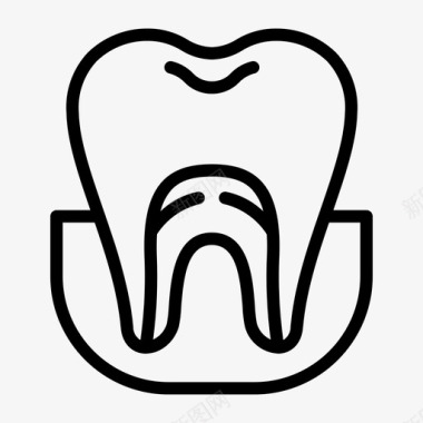 口腔牙根牙科牙医图标