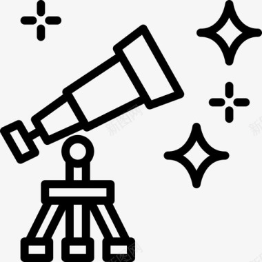 望远镜望远镜天文学科学图标