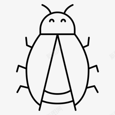 昆虫设计虫子蜜蜂苍蝇图标
