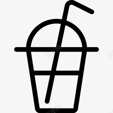 简约手绘coffeecold图标