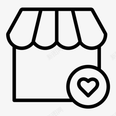 收藏店铺图标商店电子商务市场图标