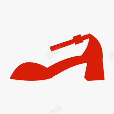简约女性红色高跟鞋图标