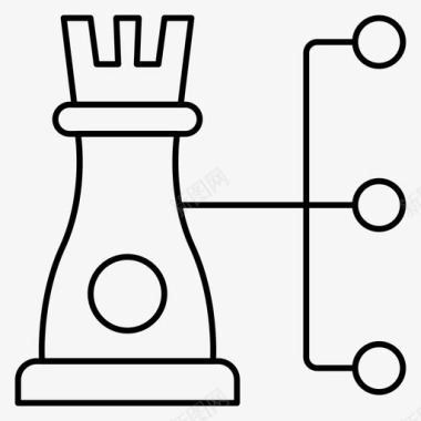 解决方案战略商业国际象棋图标