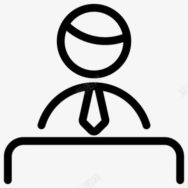 简约手绘shopcashierman图标