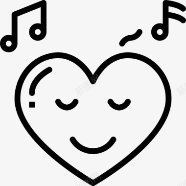 自信自信表情心图标