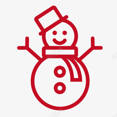 帽子雪人圣诞雪人图标