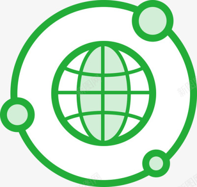 互联网网页图标设计浅绿互联网线路图标
