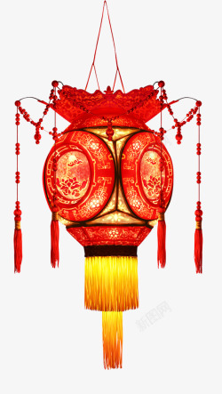 传统中国风年货春节灯笼宫灯流苏素材