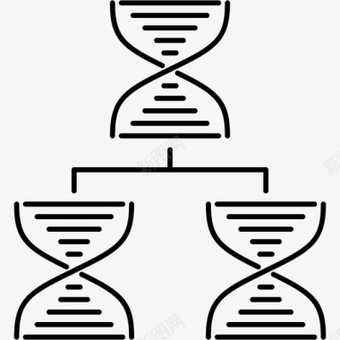 DNA图标dna追踪层次结构医疗大纲图标图标