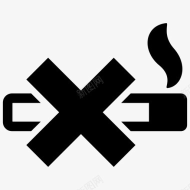 禁止吸烟香烟标志图标