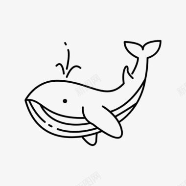 鲸鱼动物蓝鲸图标