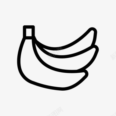 香蕉水果果皮图标