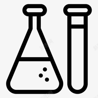 化学研究试管化学实验室学习图标
