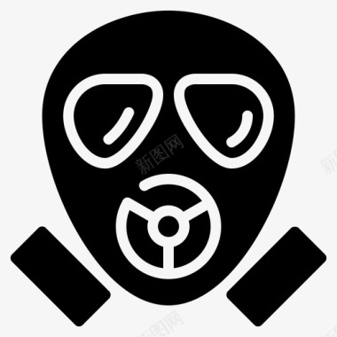 面具防毒面具防护安全图标