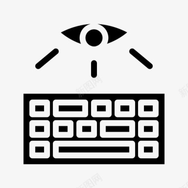 键盘键盘记录眼睛黑客图标