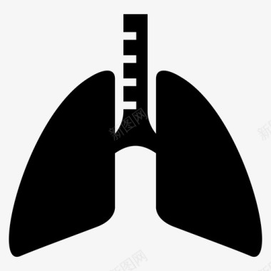 矢量人体骨架肺解剖学健康图标