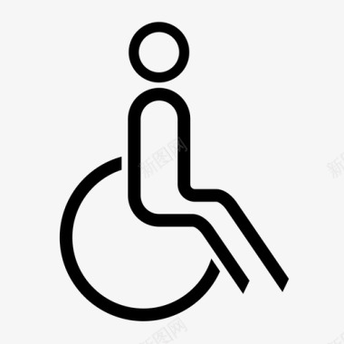 指路图标无障碍轮椅指路标志图标图标