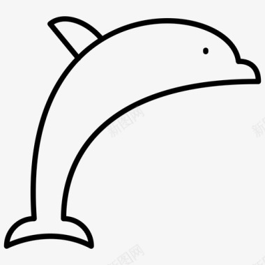 海豚动物潜水图标