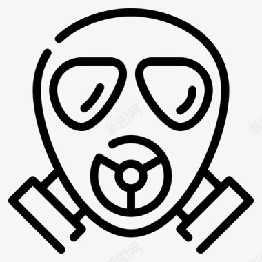 面具防毒面具防护安全图标
