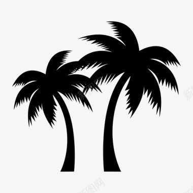 椰子树椰子树海滩棕榈树图标