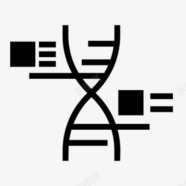 生物化学课件dna样本链螺旋图标