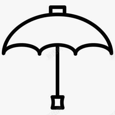 多云图标雨伞多云保护伞图标