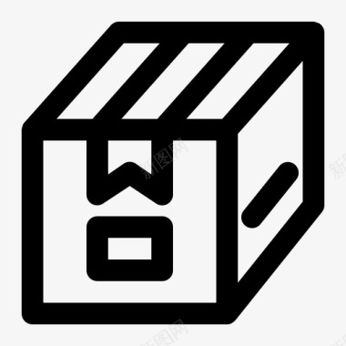 包装盒子样机盒子递送电子商务图标