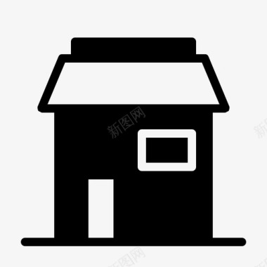 简单的房子建筑图标图标