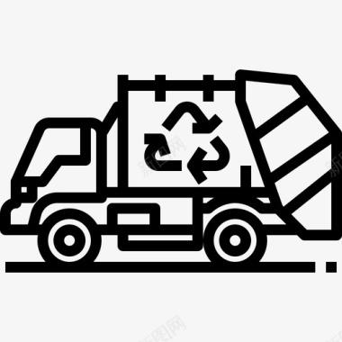 卡车垃圾车回收车图标