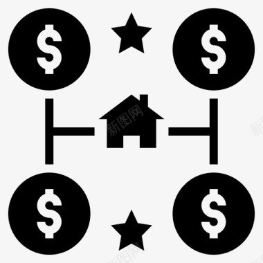 潜力房子金钱图标