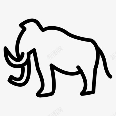猛犸象动物冰河时代图标