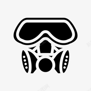 呼吸面罩护目镜防毒面具图标