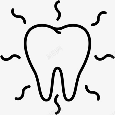 小牙齿过敏性牙齿牙齿疼痛图标