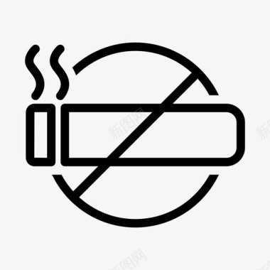 禁止吸烟香烟标志图标