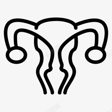 女性生殖子宫女性生殖器图标