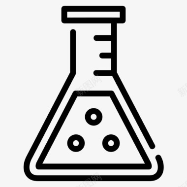 化学实验的工作人烧瓶化学实验室图标