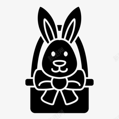 篮子里的兔子复活节复活节兔子图标