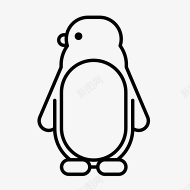 企鹅动物可爱图标