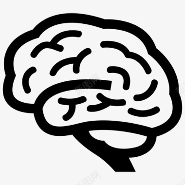 人脑图片人脑解剖学神经科学图标