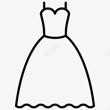 婚纱结婚礼服图标