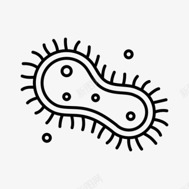 色病毒病毒日冕细菌图标