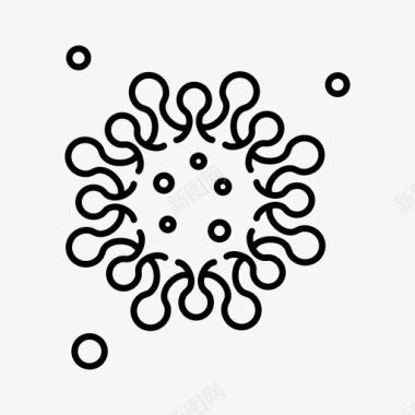 细菌冠状病毒医学图标