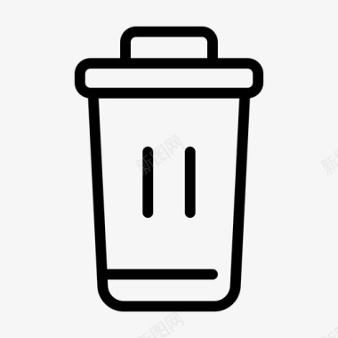 垃圾箱垃圾家居装饰和室内图标