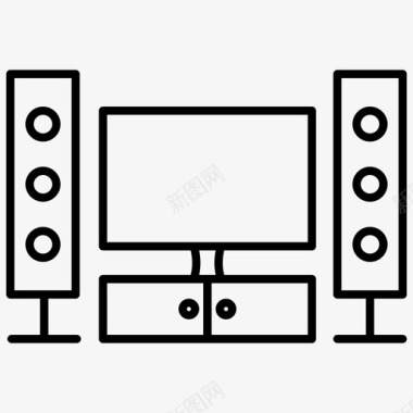 家庭影院家电电器图标