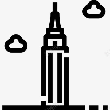 帝国大厦美国纽约图标