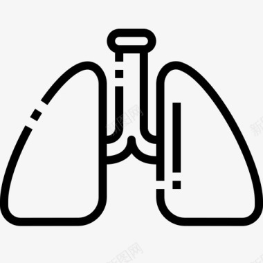 传染疾病肺部癌症医疗保健图标